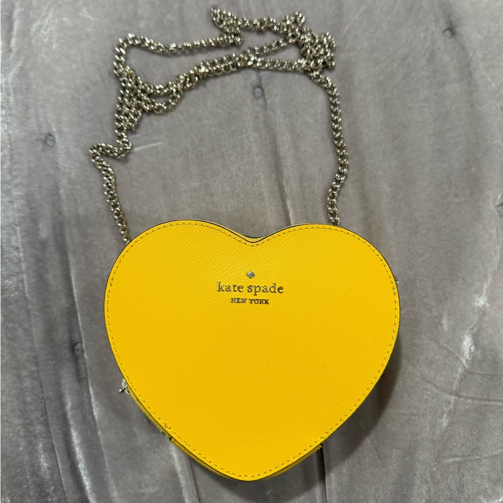 Kate Spade Yellow Heart Bag with Chain